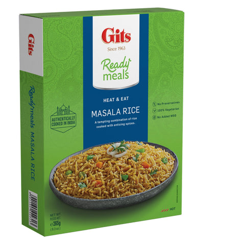 Gits Masala Rice (Heat & Eat) - 10.5 Oz (300 Gm)