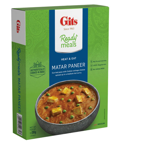 Gits Matar Paneer (Heat & Eat) - 10.5 Oz (300 Gm)