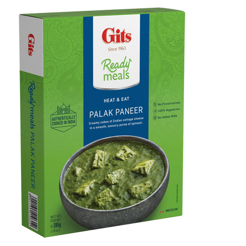Gits Palak Paneer (Heat & Eat) - 10.5 Oz (300 Gm)