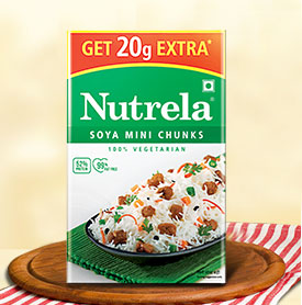 Nutrela Soya Mini Chunks 100% Vegetarian - 200gm