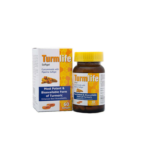 Turmeric Curcumin -Turmlife Softgel - Curcuminoids with Piperine Softgel (60 Softgels)
