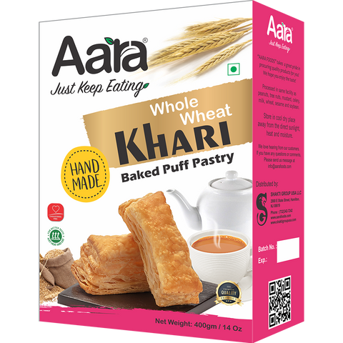 Aara Whole Wheat Khari 400Gms/14Oz