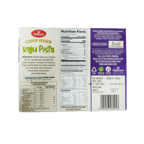 Haldiram N Cookies H Kaju Pista - 400gm