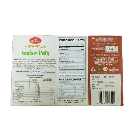 Haldiram N Cookies H Badam Pista - 400gm