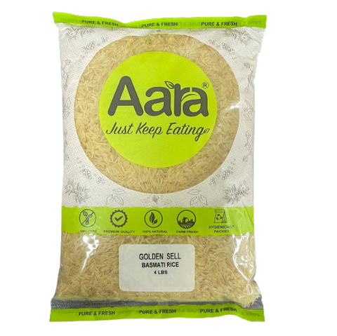 Aara Golden Sella Basmati Rice-4 Lbs
