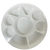 200 Pcs Round White 9 Compartment Disposable Plastic Plates