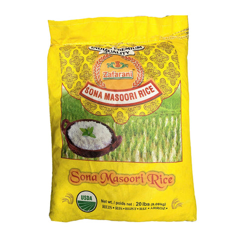 Zafarani Sona Masoori Rice - 20 LB