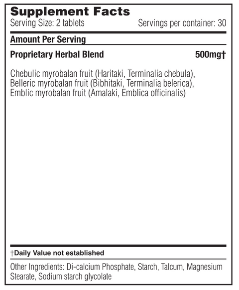 Akshar Ayurveda Triphala Vegan Supplements (60 ct)